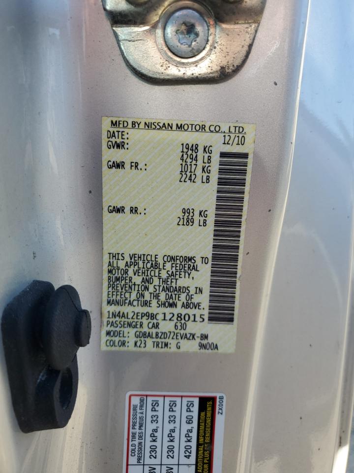 2011 Nissan Altima S VIN: 1N4AL2EP9BC128015 Lot: 84934645