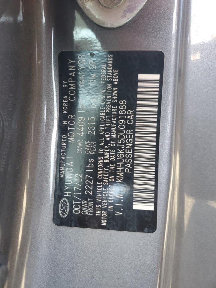 2013 Hyundai Genesis Coupe 3.8L VIN: KMHHU6KJ5DU091888 Lot: 82556775