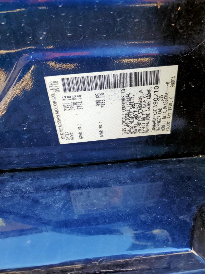 2018 Nissan Maxima 3.5S VIN: 1N4AA6APXJC390210 Lot: 85404285