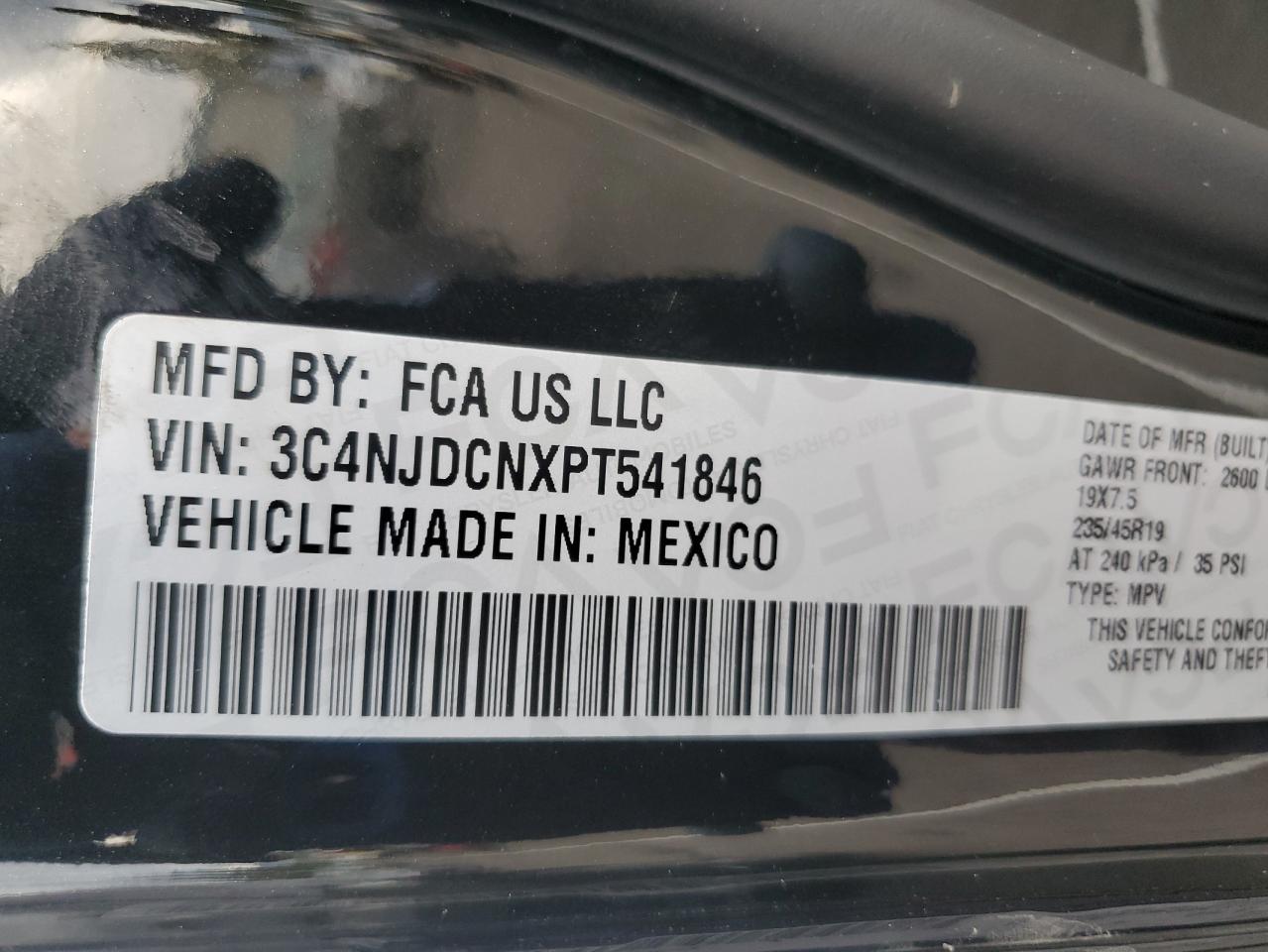 2023 Jeep Compass Limited VIN: 3C4NJDCNXPT541846 Lot: 85739975