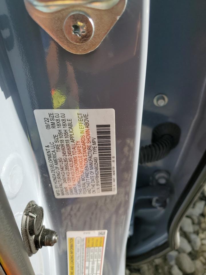 2022 Honda Passport Trail Sport VIN: 5FNYF8H62NB025483 Lot: 89825195