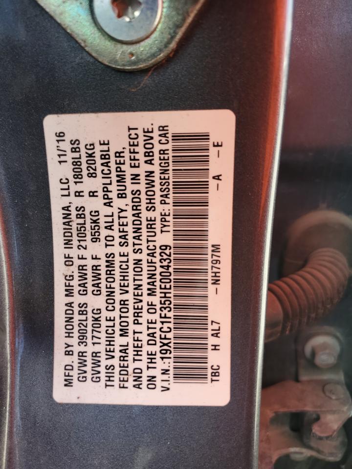 2017 Honda Civic Ex VIN: 19XFC1F35HE004329 Lot: 82278135