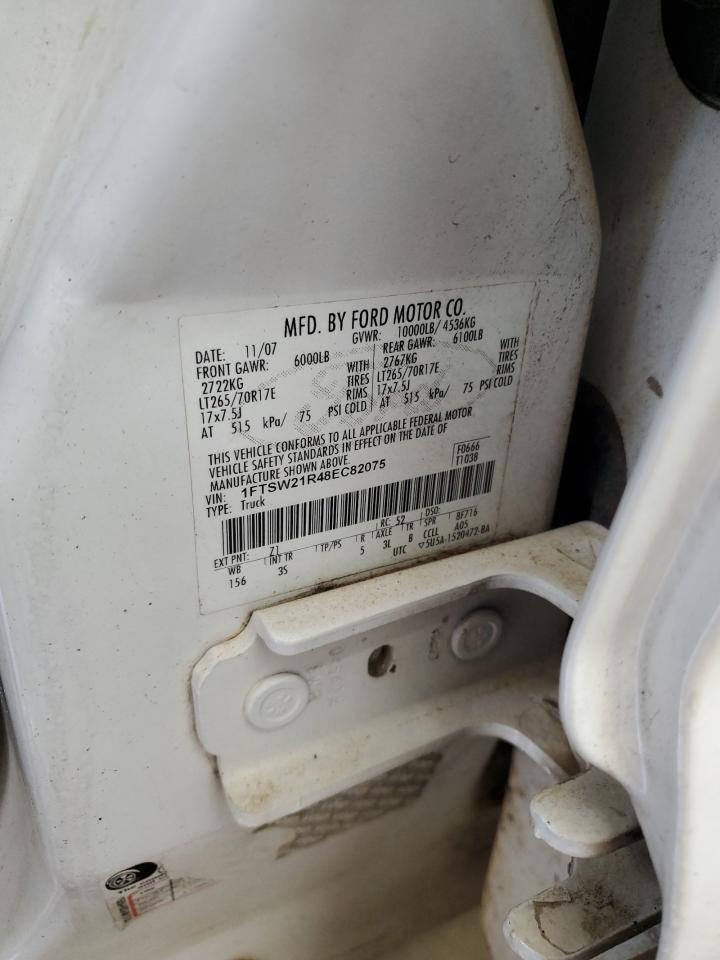 2008 Ford F250 Super Duty VIN: 1FTSW21R48EC82075 Lot: 90113235