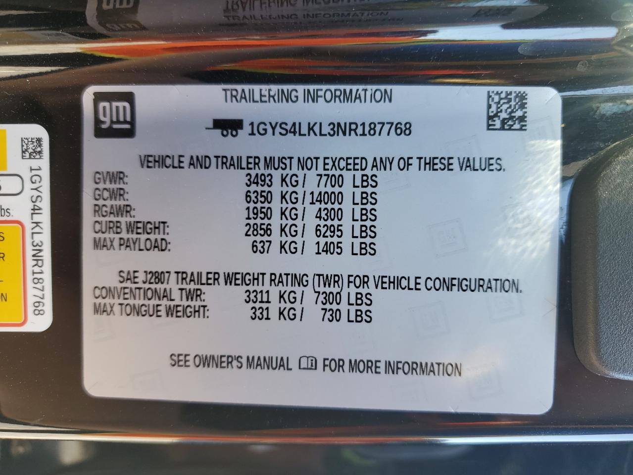 2022 Cadillac Escalade Esv Premium Luxury VIN: 1GYS4LKL3NR187768 Lot: 87363845