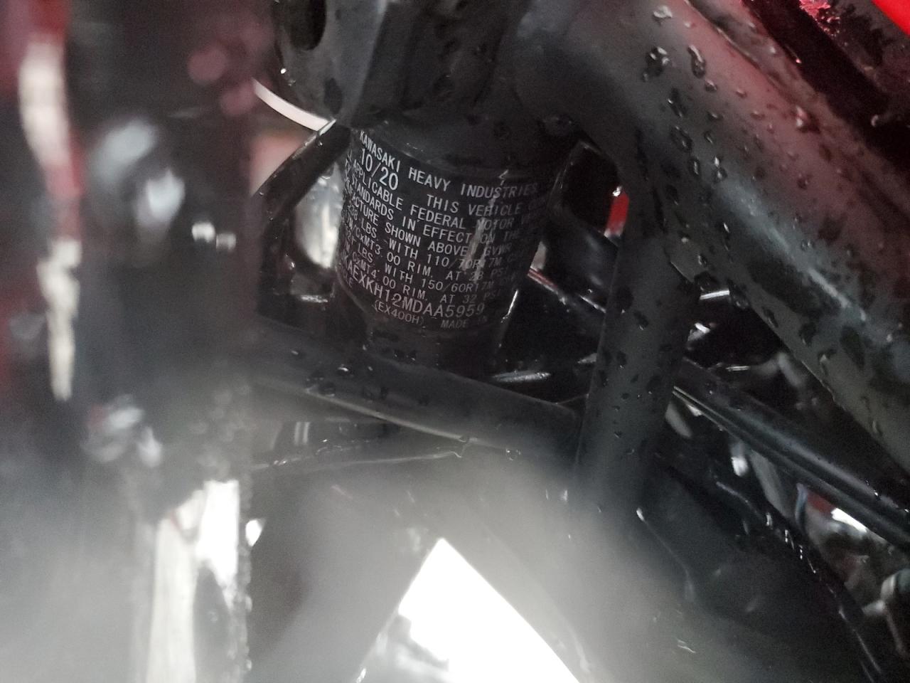 2021 Kawasaki Ex400 VIN: JKAEXKH12MDAA5959 Lot: 90377185