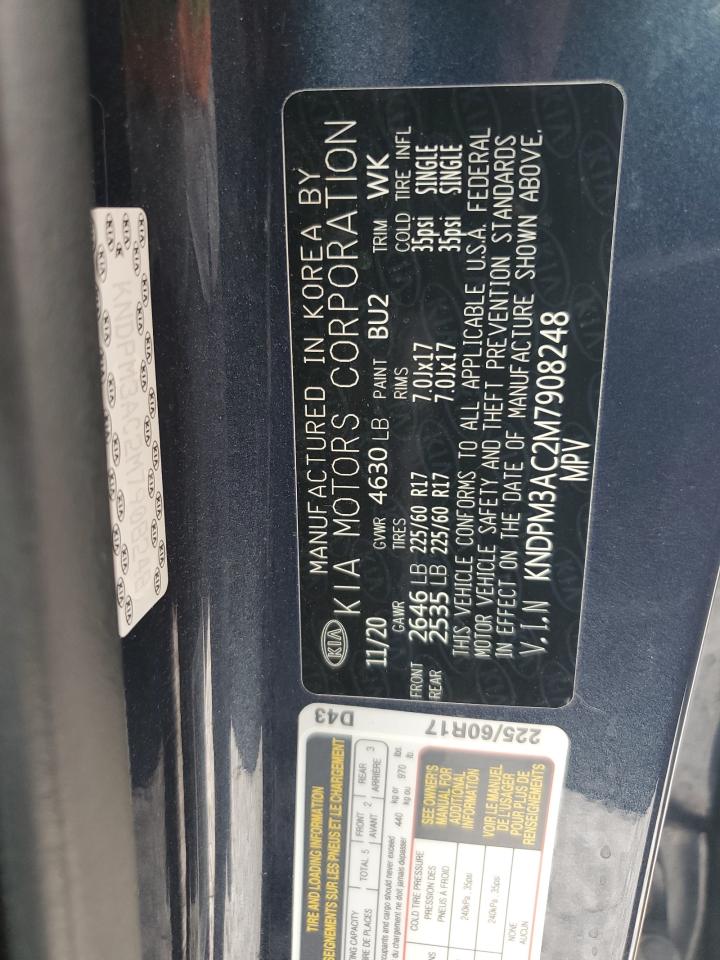 2021 Kia Sportage Lx VIN: KNDPM3AC2M7908248 Lot: 87102505