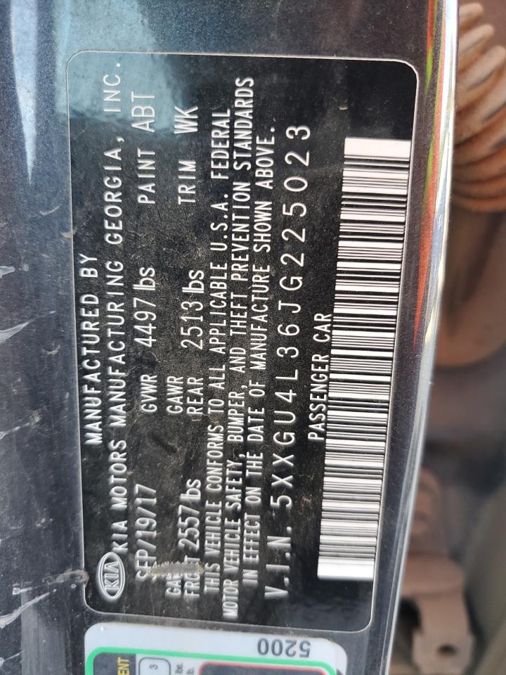 2018 Kia Optima Ex VIN: 5XXGU4L36JG225023 Lot: 85001465