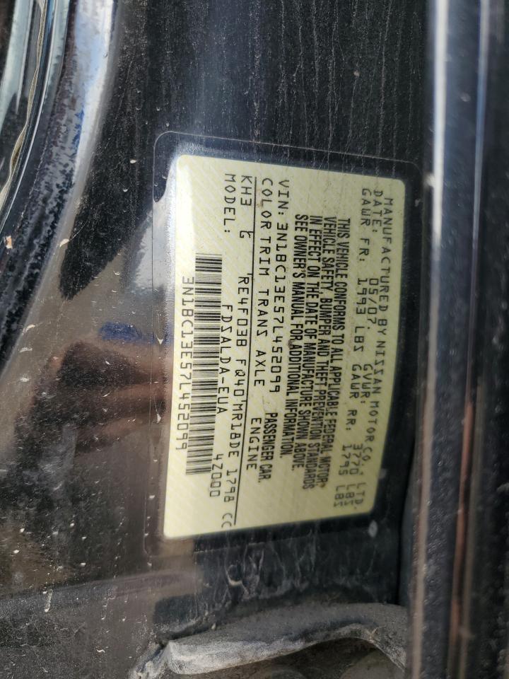 2007 Nissan Versa S VIN: 3N1BC13E57L452099 Lot: 85116745