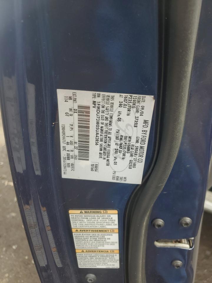 2005 Ford Explorer Xlt VIN: 1FMDU73W05UA42856 Lot: 82315145