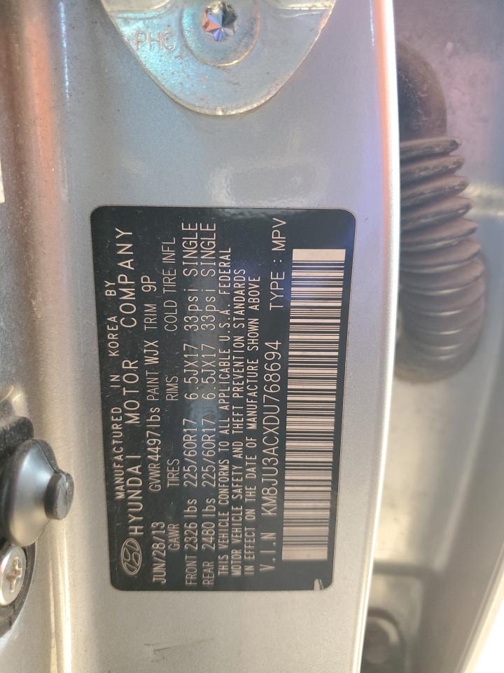 2013 Hyundai Tucson Gls VIN: KM8JU3ACXDU768694 Lot: 81956975