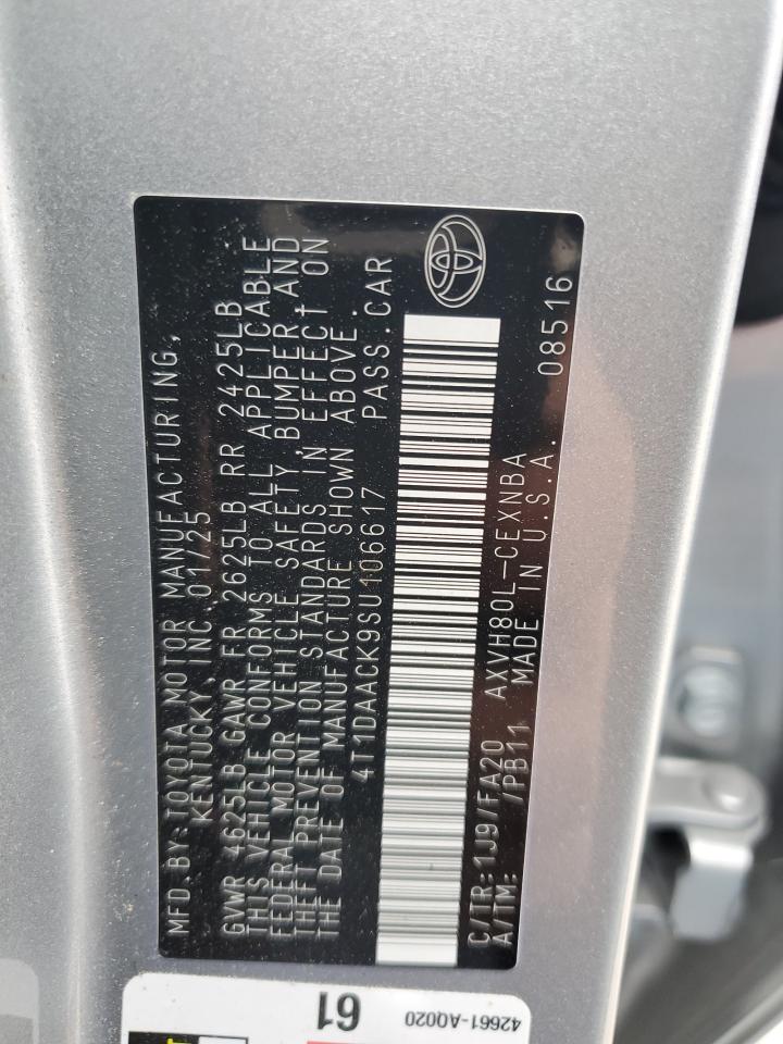 2025 Toyota Camry Xse VIN: 4T1DAACK9SU106617 Lot: 86056855