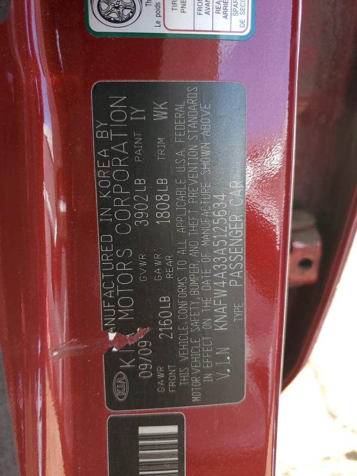 2010 Kia Forte Sx VIN: KNAFW4A33A5125634 Lot: 87463325