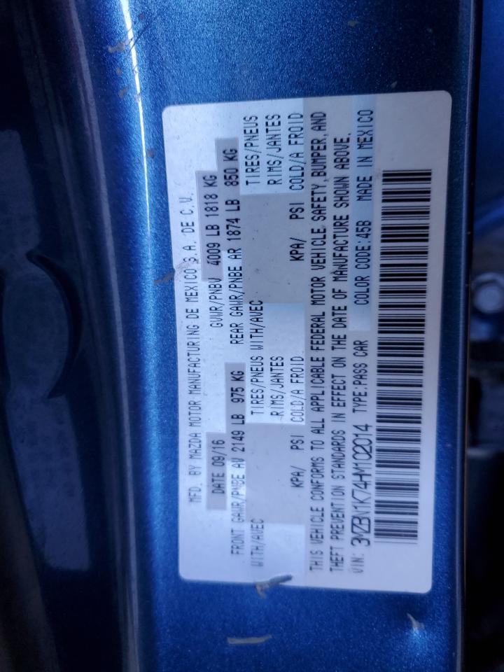 2017 Mazda 3 Sport VIN: 3MZBN1K74HM102014 Lot: 90009975