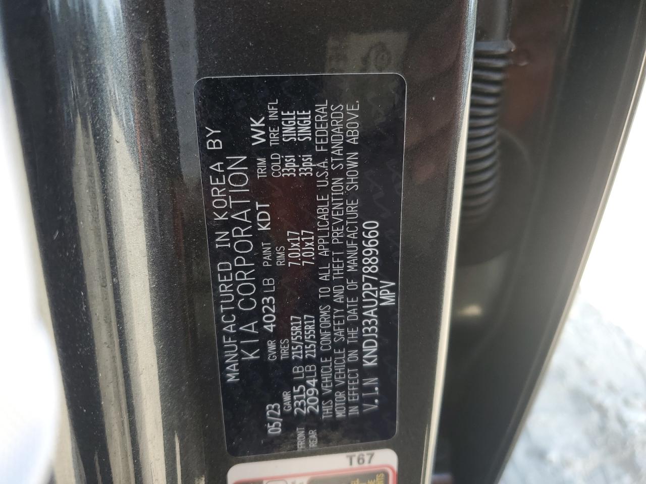 2023 Kia Soul Ex VIN: KNDJ33AU2P7889660 Lot: 85676955