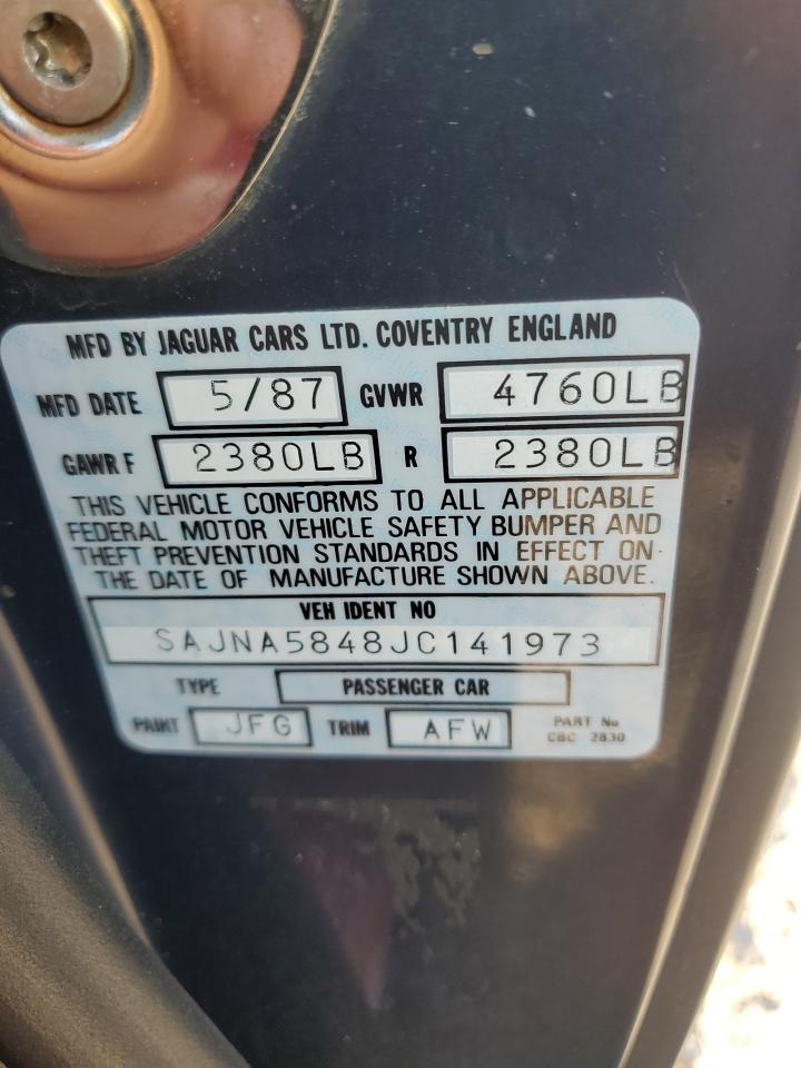 1988 Jaguar Xjs VIN: SAJNA5848JC141973 Lot: 85334485