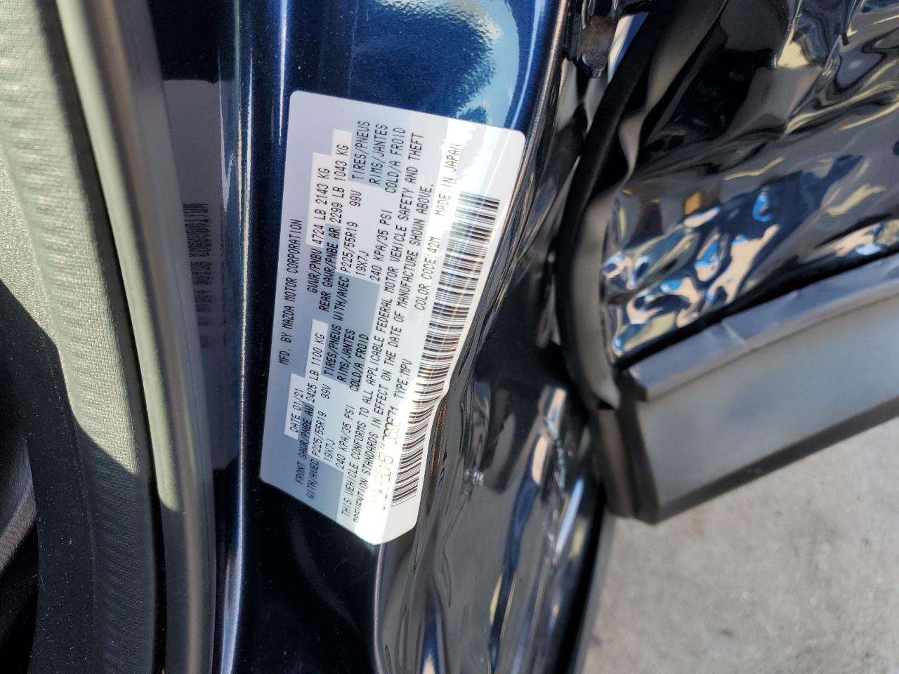 2021 Mazda Cx-5 Grand Touring VIN: JM3KFBDM5M1369671 Lot: 90302565