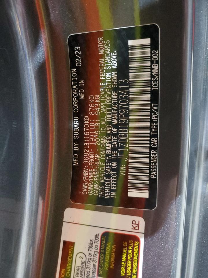 2023 Subaru Brz Premium VIN: JF1ZDBB19P9703413 Lot: 89677685