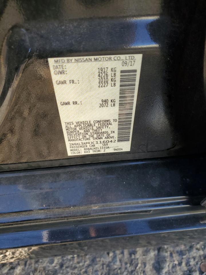2018 Nissan Altima 2.5 VIN: 1N4AL3AP4JC116042 Lot: 82351485