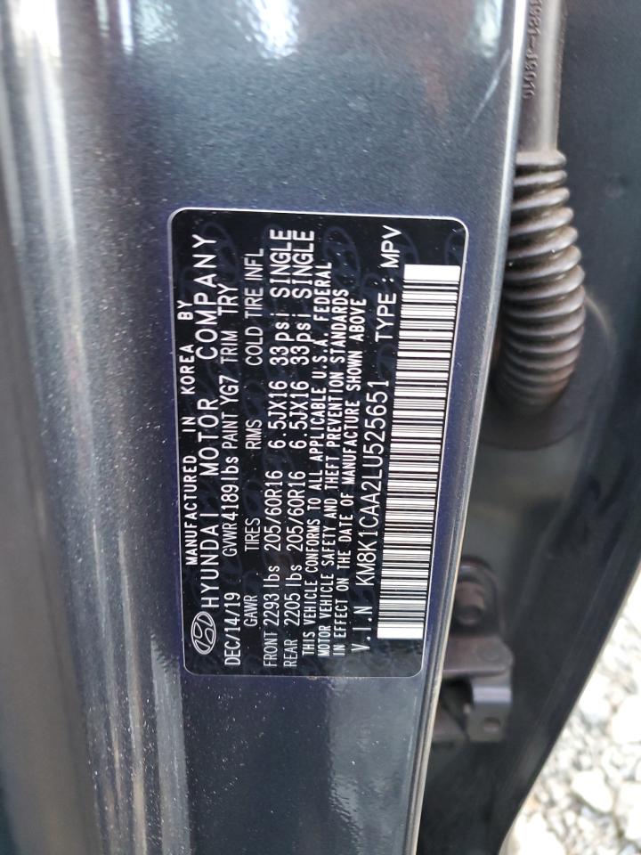 2020 Hyundai Kona Sel VIN: KM8K2CAA8LU396618 Lot: 81931415