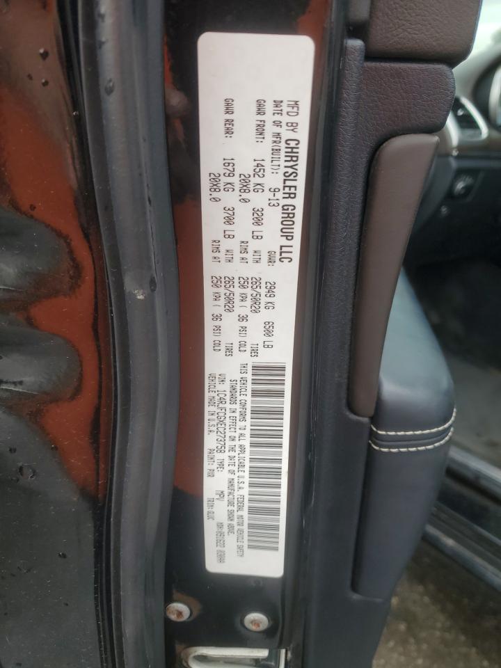 2014 Jeep Grand Cherokee Overland VIN: 1C4RJFCGXEC273758 Lot: 82345065