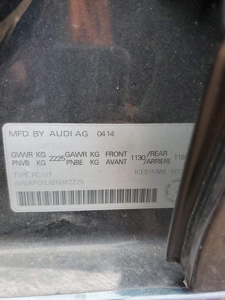 2014 Audi A4 Prestige VIN: WAUKFCFLXEN042225 Lot: 86337665