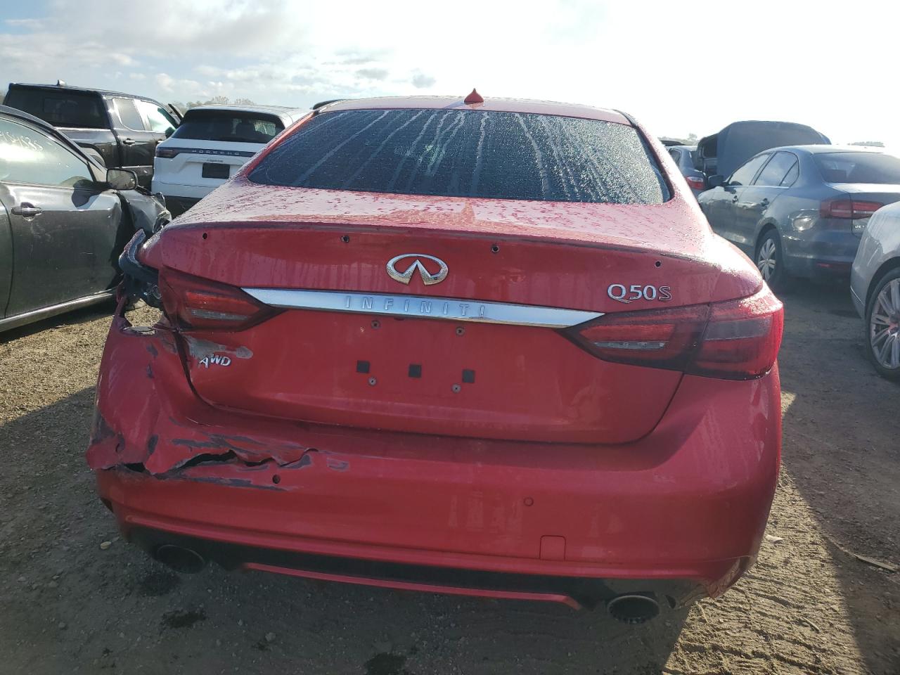 2018 Infiniti Q50 Red Sport 400 VIN: JN1FV7AR3JM481148 Lot: 89856345