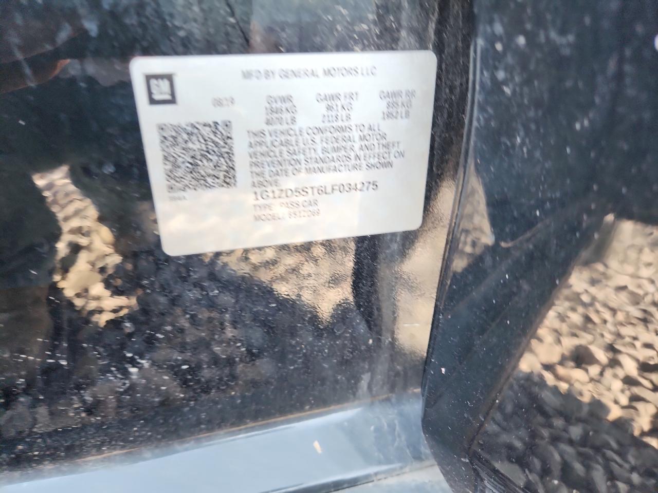 2020 Chevrolet Malibu Lt VIN: 1G1ZD5ST6LF034275 Lot: 83833295