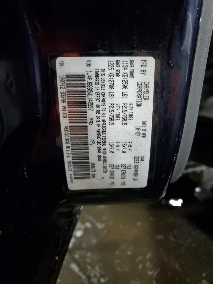 1998 Jeep Cherokee Sport VIN: 1J4FJ68S9WL142557 Lot: 90274275