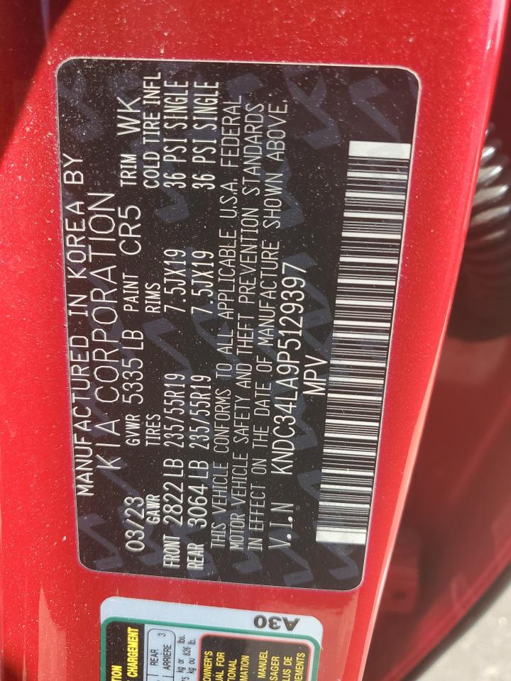 2023 Kia Ev6 Light VIN: KNDC34LA9P5129397 Lot: 84459545