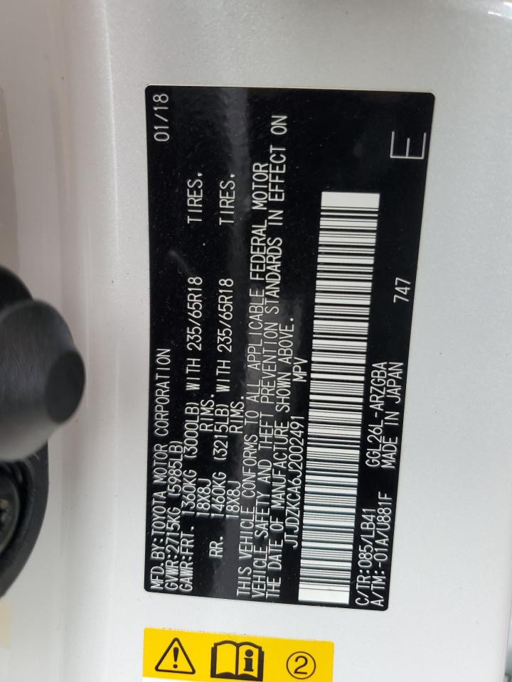 2018 Lexus Rx 350 L VIN: JTJDZKCA6J2002491 Lot: 91446735