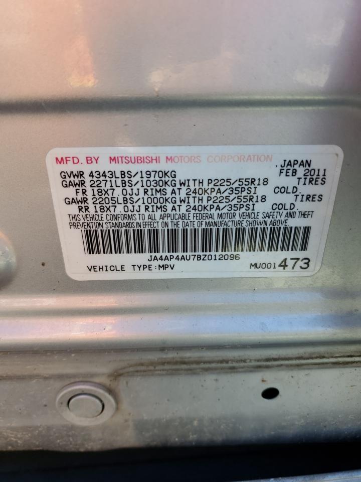 2011 Mitsubishi Outlander Sport Se VIN: JA4AP4AU7BZ012096 Lot: 89686955