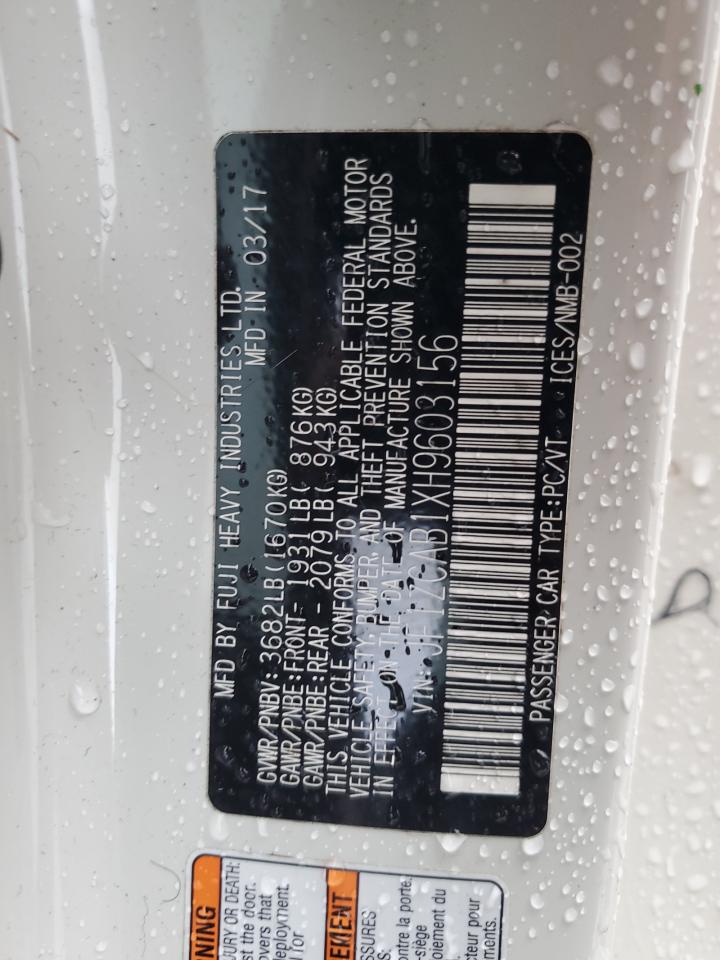 2017 Subaru Brz 2.0 Premium VIN: JF1ZCAB1XH9603156 Lot: 85702805