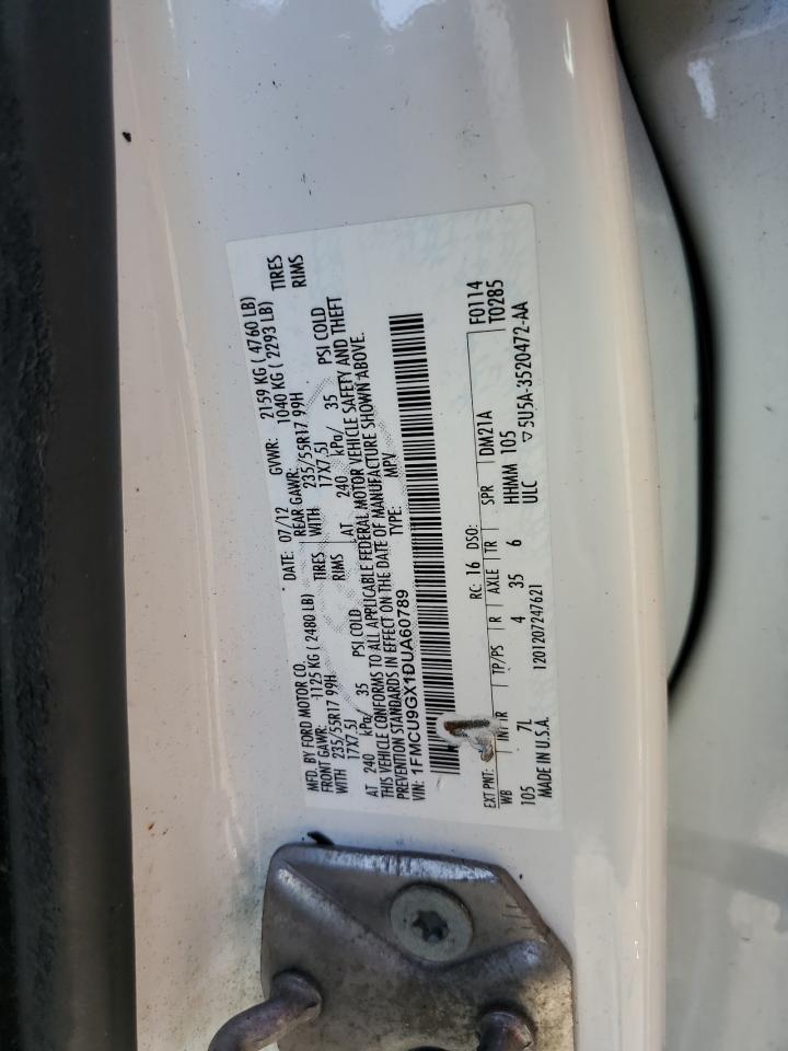 2013 Ford Escape Se VIN: 1FMCU9GX1DUA60789 Lot: 90499855