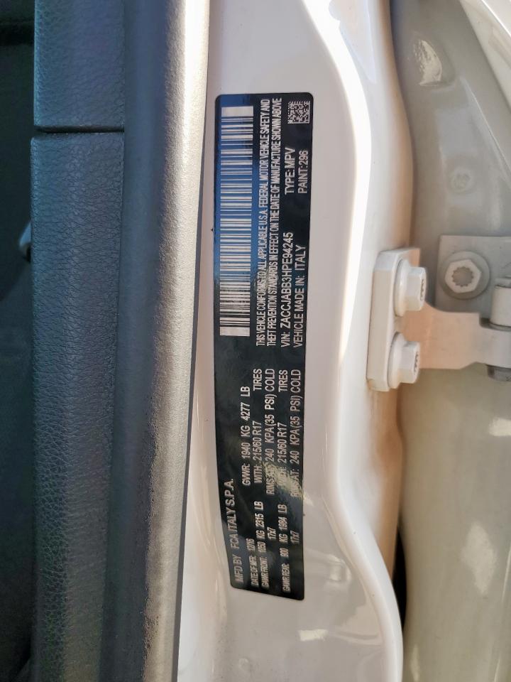 2017 Jeep Renegade Latitude VIN: ZACCJABB3HPE94245 Lot: 85098705