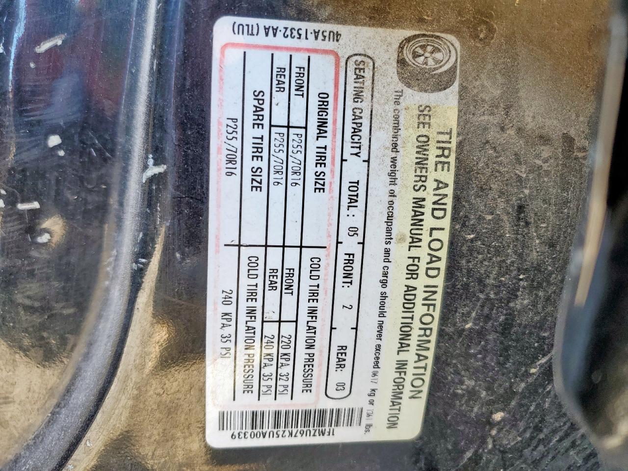 2005 Ford Explorer Sport Trac VIN: 1FMZU67K25UA00339 Lot: 85004385