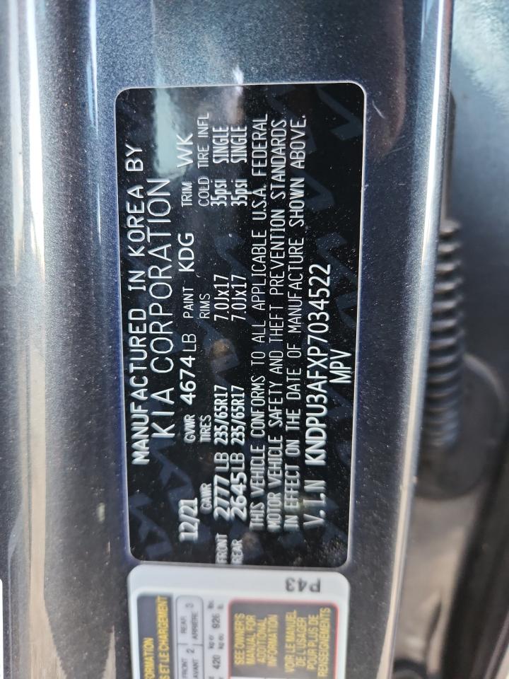 2023 Kia Sportage Lx VIN: KNDPU3AFXP7034522 Lot: 86260205