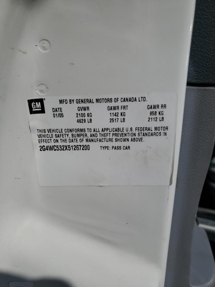 2005 Buick Lacrosse Cx VIN: 2G4WC532X51267200 Lot: 86336445