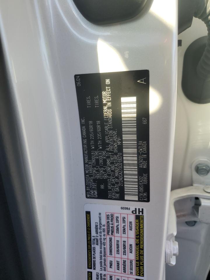 2025 Lexus Nx 250 Base VIN: 2T2ADCAZ7SC019270 Lot: 87301925