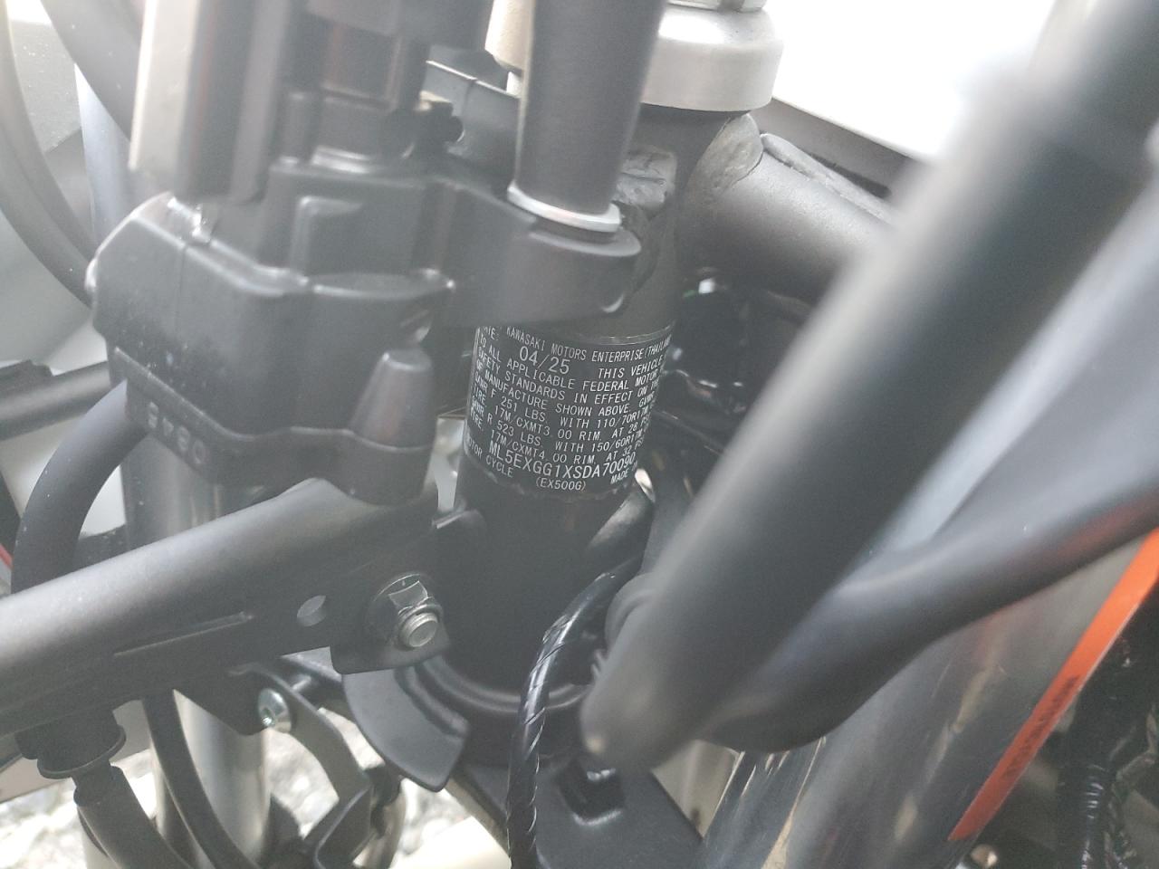 2025 Kawasaki Ex500 VIN: ML5EXGG1XSDA70090 Lot: 86690245