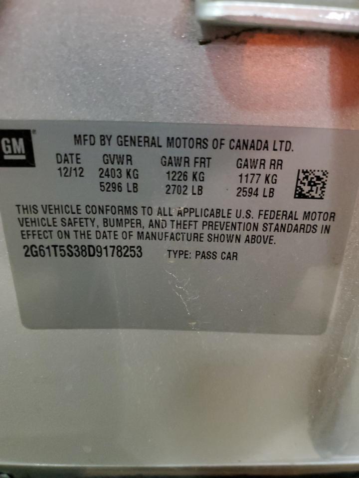 2013 Cadillac Xts Premium Collection VIN: 2G61T5S38D9178253 Lot: 82504855