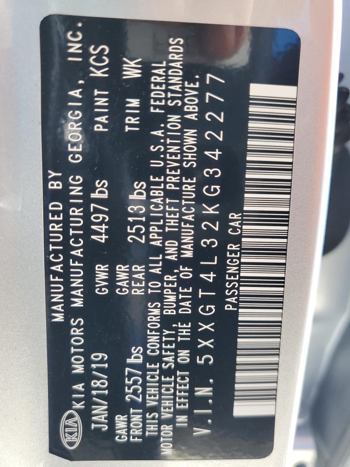 2019 Kia Optima Lx VIN: 5XXGT4L32KG342277 Lot: 82458315
