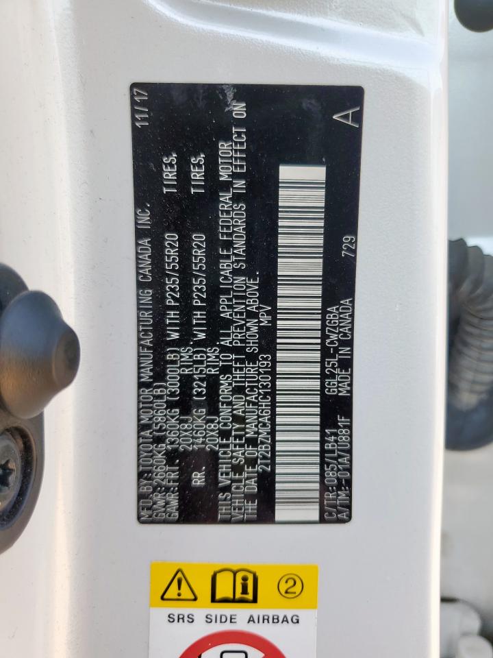 2017 Lexus Rx 350 Base VIN: 2T2BZMCA6HC130193 Lot: 84643355