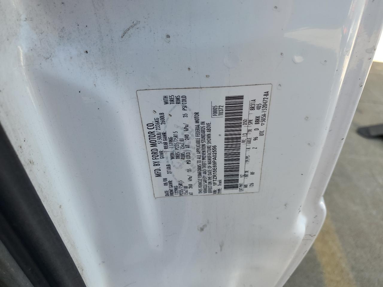 2009 Ford Ranger Super Cab VIN: 1FTZR15E69PA02556 Lot: 90024165