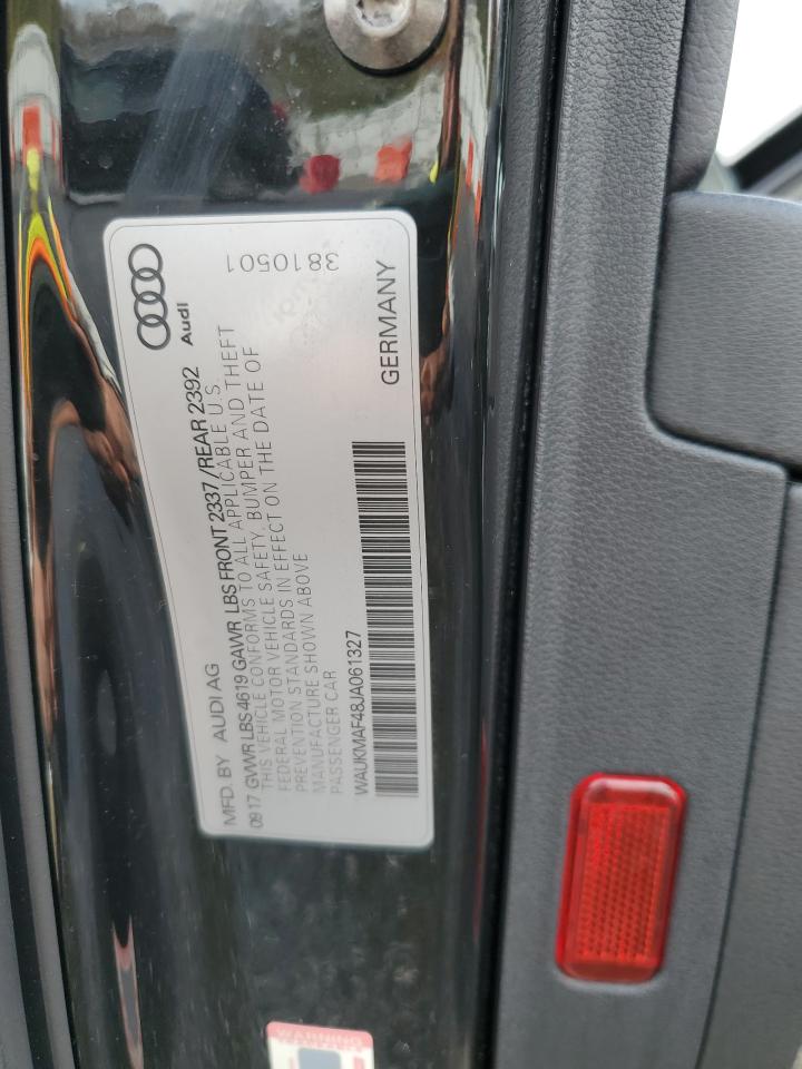 2018 Audi A4 Premium VIN: WAUKMAF48JA061327 Lot: 89720075