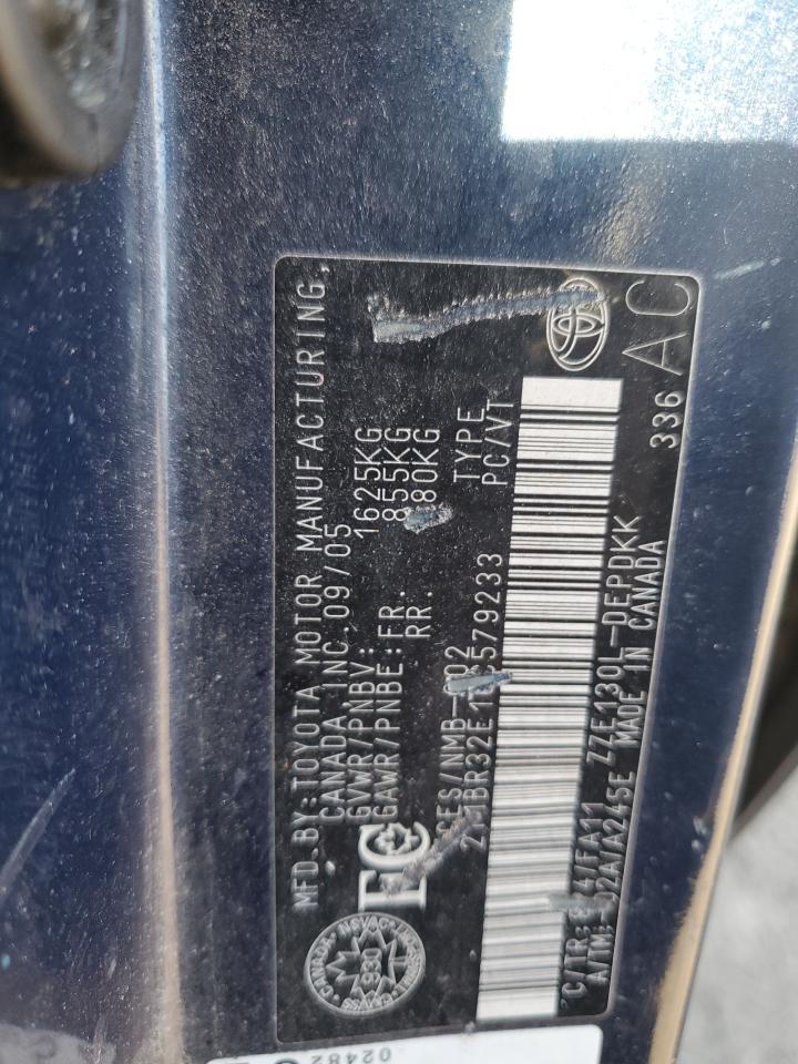 2006 Toyota Corolla Ce VIN: 2T1BR32E16C579233 Lot: 82109345