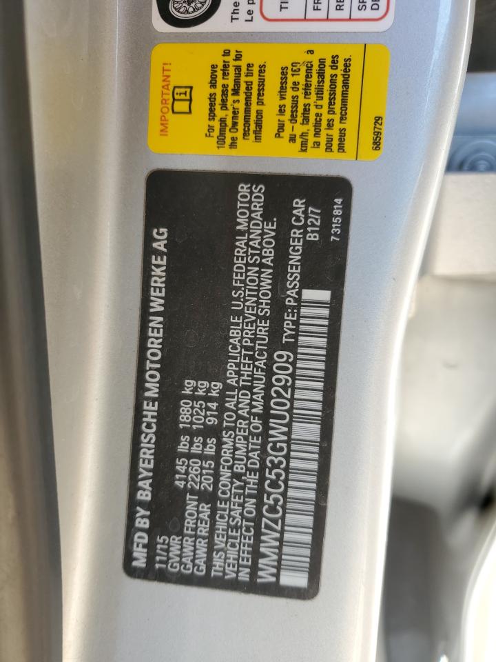 2016 Mini Cooper S Countryman VIN: WMWZC5C53GWU02909 Lot: 86620795