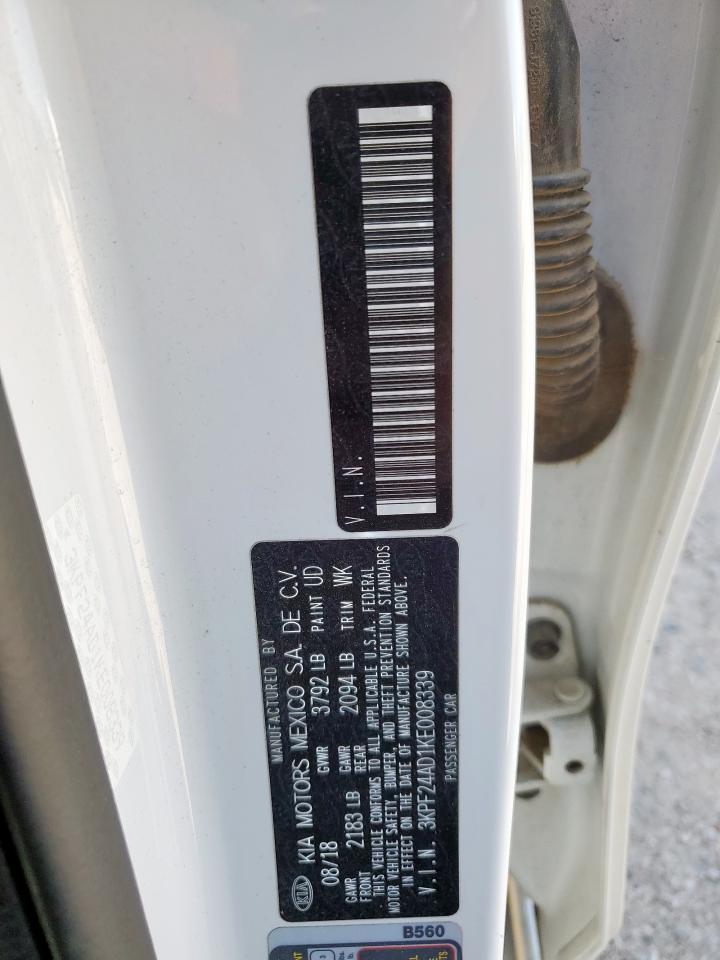 2019 Kia Forte Fe VIN: 3KPF24AD1KE008339 Lot: 90518115