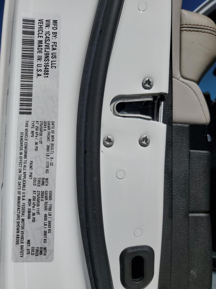 2022 Jeep Grand Wagoneer Series I VIN: 1C4SJVEJ9NS164881 Lot: 90580135