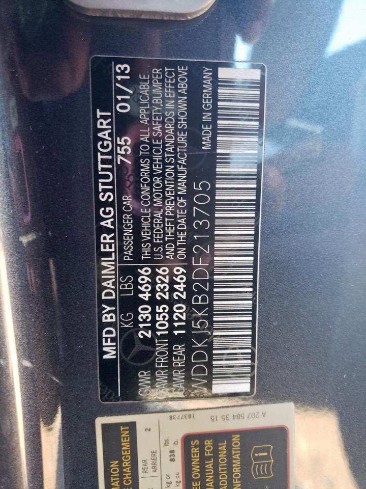 2013 Mercedes-Benz E 350 VIN: WDDKJ5KB2DF213705 Lot: 85933935