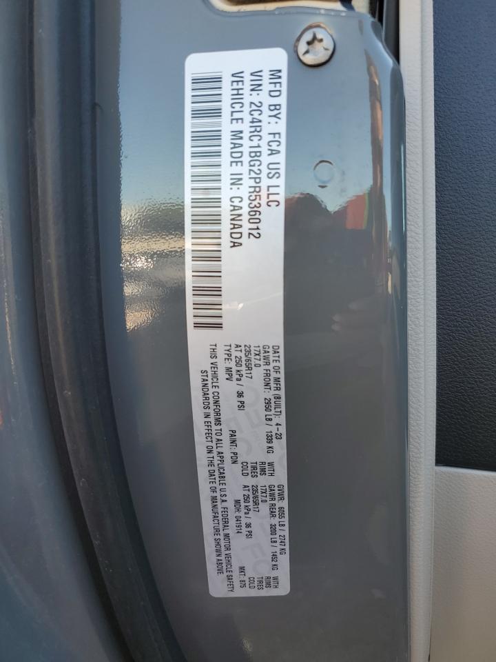 2023 Chrysler Pacifica Touring L VIN: 2C4RC1BG2PR536012 Lot: 82679845